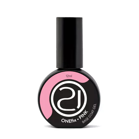 Capa Base OneFix 12ml Para Unhas Fiber Milky Pink Clear Variação:Pink