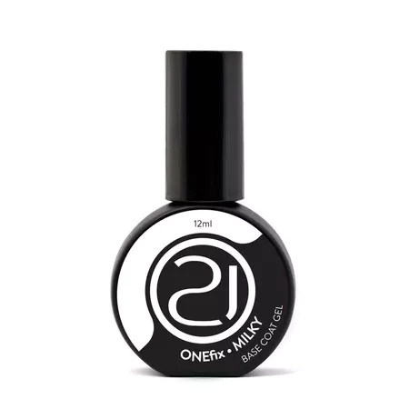 Capa Base OneFix 12ml Para Unhas Fiber Milky Pink Clear Variação:Milky