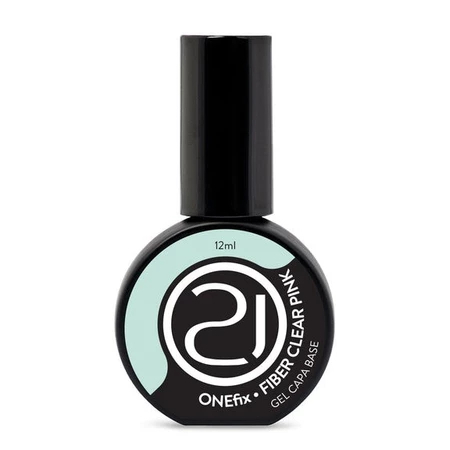 Capa Base OneFix 12ml Para Unhas Fiber Milky Pink Clear Variação:Fiber Clear Pink