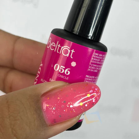 Base Para Unhas Em Gel Candy Beltrat 10ml UV LED Para Blindagem E Esmaltação Variação:056 Chiclé