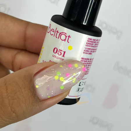 Base Para Unhas Em Gel Candy Beltrat 10ml UV LED Para Blindagem E Esmaltação Variação:051 Lollipop