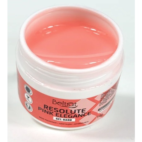 Gel Resolute Beltrat 14g UV LED Para Alongamento De Unhas Gel Construtor Variação:Pink Elegance