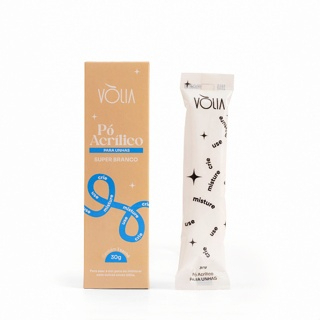 Pó Acrílico Vólia 30g Alongamento Unhas Acrílicas Fibra Molde Profissional Variação:Super Branco