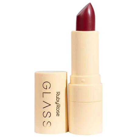 Batom Ruby Rose Glass Velvety Cremoso 3,2ml Lábios Alta Pigmentação Variação:B05