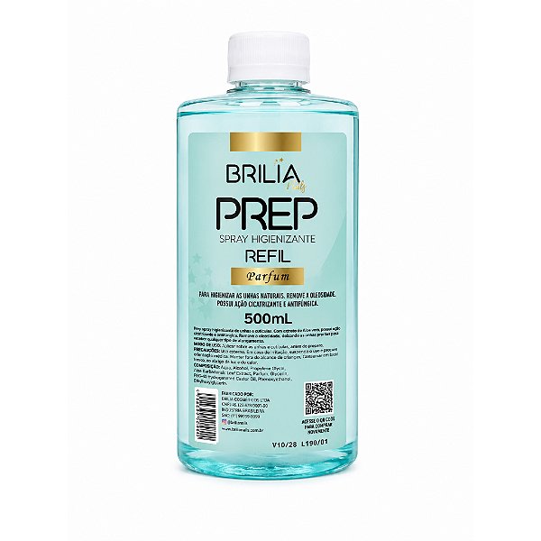 Prep Higienizante Brilia 500ml Para Unhas Sweet Cotton Parfum Nail Designer Variação:Parfum