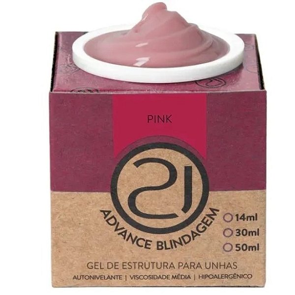 Gel Blindagem Ecoline Advance 32g UV LED Para Unhas Banho De Gel Alongamento Variação:Pink