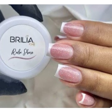 Gel Shine Brilia Nails 15g UV LED Para Alongamento De Unhas Rubi Renda Lolita Variação:Rubi Shine