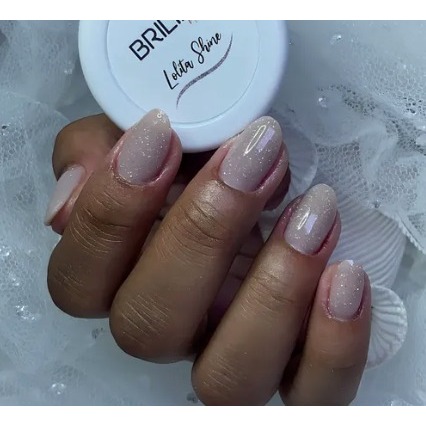 Gel Shine Brilia Nails 15g UV LED Para Alongamento De Unhas Rubi Renda Lolita Variação:Lolita Shine