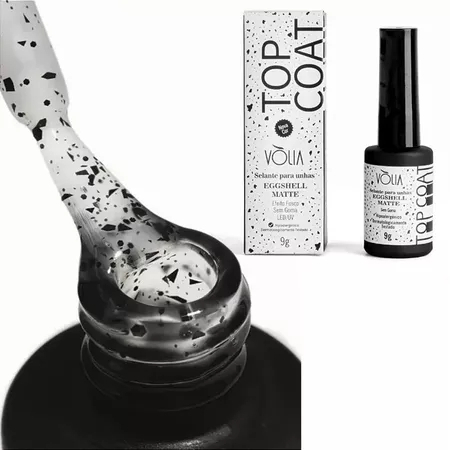 Sachê Top Coat Vólia 9g Selante Finalizador Unhas Gel Fibra UV LED Variação:Eggshell Matte