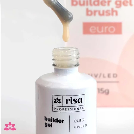 Risa Builder Gel Brush 15g UV LED Gel Construtor Para Alongamento De Unhas Variação:Euro