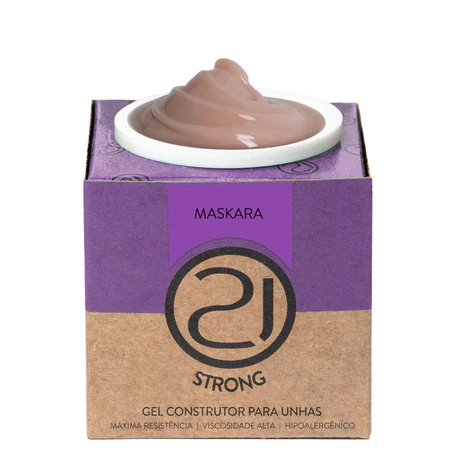 Gel Construtor Ecoline Strong Nails 21 34g Alongamento Unhas UV LED Variação:Maskara