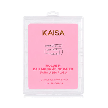 Molde F1 Kaisa Ápice Baixo 100pcs Para Unha Plana Gel Acrigel Alongamento De Unhas Variação:Bailarina
