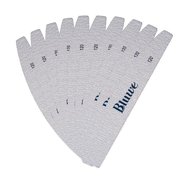 Kit Refil Adesivo Lixa Bluwe Para Unhas Gel Fibra Alongamento Nail Designer Variação:Lixa120