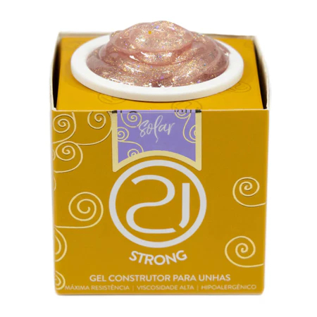 Gel Construtor Ecoline Strong Nails 21 16g Alongamento Unhas UV LED Variação:Solar