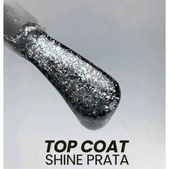 Top Coat Brilia Nails 9g Transparente Shine Ouro Prata UV LED Para Unhas Variação:Prata