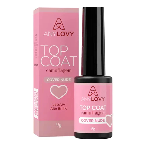 Top Coat Anylovy 9g 10g UV LED Para Unhas Efeito Cristal Matte Glitter Cover Variação:Top Coat Cover Nude