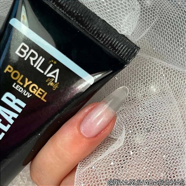 Polygel Brilia Nails 30g UV LED Para Alongamento De Unhas Nail Designer Variação:Clear