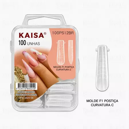 Molde F1 Kaisa 100pcs Curvatura C Russo Stiletto Mandorla Para Alongamento De Unhas Gel Acrigel Variação:Curvatura C