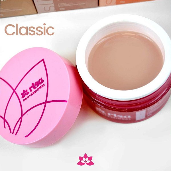 Gel Slim Builder Risa 30g UV LED Para Alongamento De Unhas Euro Milk Soft Classic Latim Variação:Classic 30g