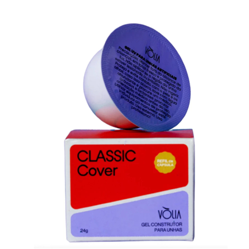 Gel Construtor Volia Blister 24g Alongamento Fibra Molde F1 UV LED Variação:Classic Cover