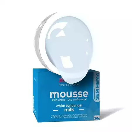 Gel Mousse Risa 30g Sem HEMA UV LED Para Alongamento De Unhas Variação:Milk