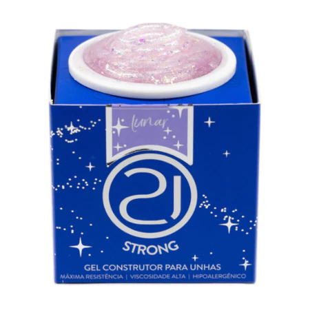 Gel Construtor Ecoline Strong Nails 21 34g Alongamento Unhas UV LED Variação:Lunar