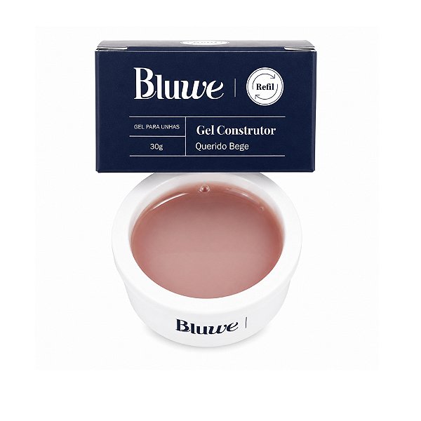 Gel Bluwe Refil 30g UV LED Para Alongamento De Unhas Nail Designer Variação:Querido Bege