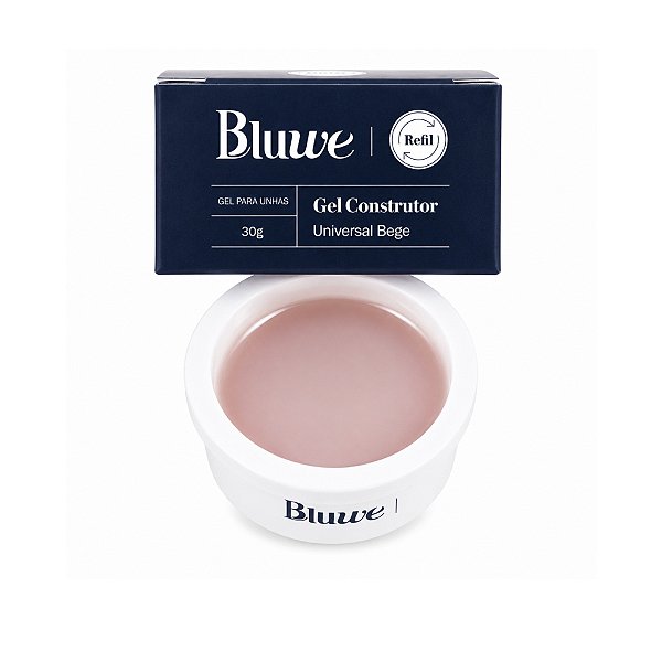 Gel Bluwe Refil 30g UV LED Para Alongamento De Unhas Nail Designer Variação:Universal Bege