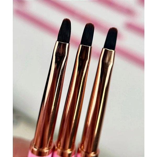 Pincel Zaryá Brush 1 Unidade Para Nail Art Gel Alongamento Unhas UV LED Variação:Oval Brush