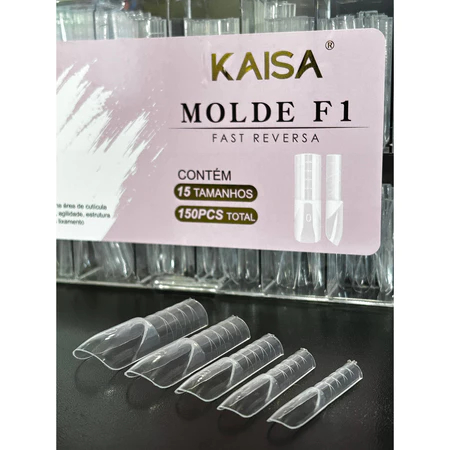 Molde F1 Kaisa 150pcs 15 Tamanhos Para Alongamento De Unhas Gel Acrigel Variação:Quadrada Fast Reversa