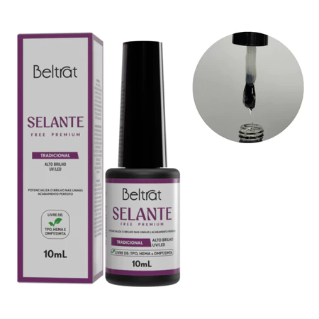 Selante Beltrat 10ml UV LED Para Unhas Top Coat Renda Nude Pink Tradicional Variação:Selante Transparente