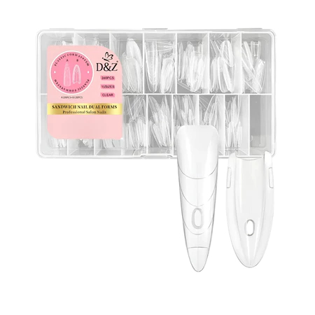 Molde Sanduíche D&Z 240pcs 15 Tamanhos Bailarina Almond Para Alongamento De Unhas Gel Acrigel Variação:Almond