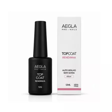 Top Coat Aegla Pro 12ml 12g UV LED Para Unhas Rendinha Brilho Intenso Variação:Rendinha