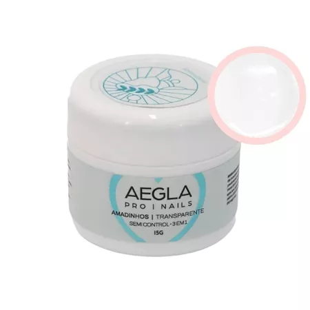 Gel Semi Control Amadinhos Aegla 15g UV LED Para Alongamento De Unhas Variação:Transparente