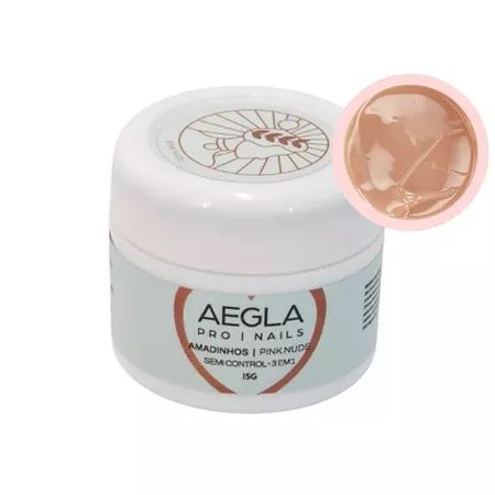 Gel Semi Control Amadinhos Aegla 15g UV LED Para Alongamento De Unhas Variação:Pink Nude