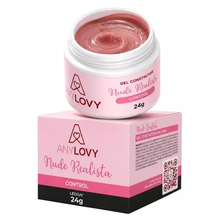Gel Anylovy 24g UV LED Para Alongamento De Unhas Construtor Control Cover Nude Variação:Autonivelante Nude Realista