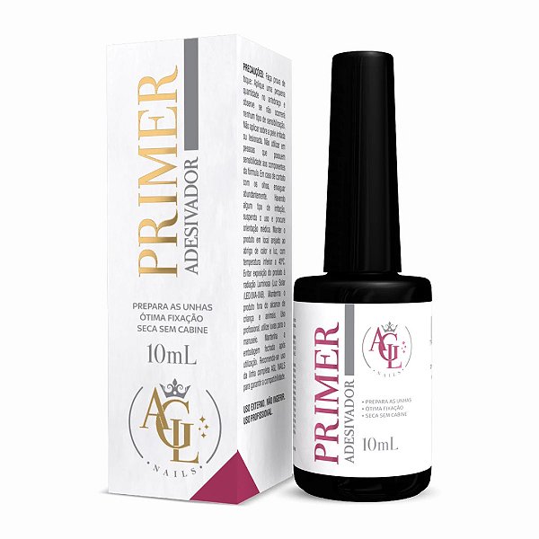 AGL Nails Primer Adesivador 10ml Sem Cabine Para Alongamento De Unhas
