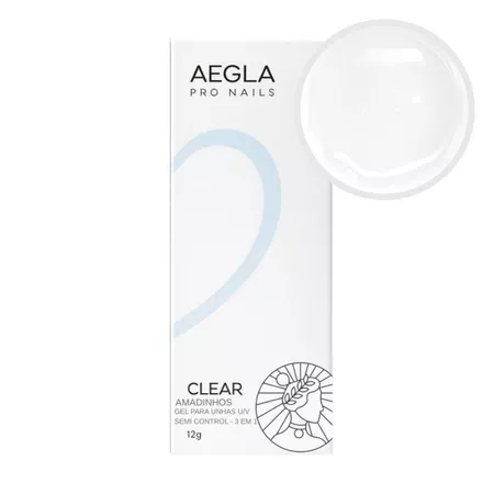 Gel Em Sachê Aegla 12g UV LED Para Alongamento De Unhas Pink Nude White Clear Variação:Clear