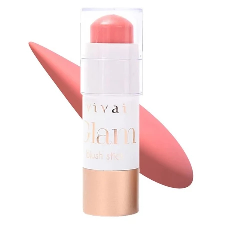 Vivai Blush Stick Glam 8,4cm Bastão Cremoso Para Maquiagem Facial Efeito Natural Variação:01