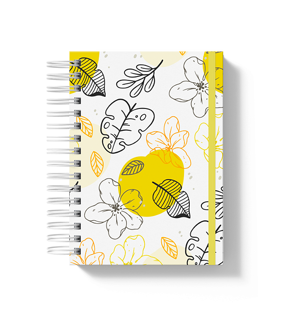 Caderno A5: Tropical Amarelo