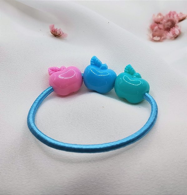 Lacinho de cabeça maçã infantil - Azul