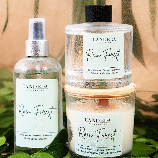 Kit Rain Forest (Vela, Difusor e Home Spray)