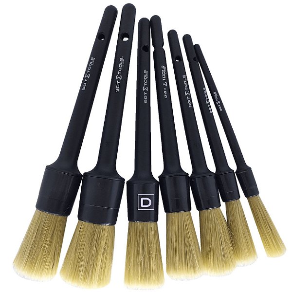 KIT 7 PINCEIS CERDAS NATURAIS  DETALHAMENTO EXTERNO