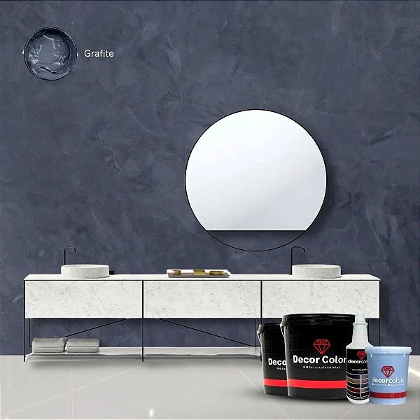 Kit Cimento Queimado Azulejo Grafite 5 kg Decor Colors