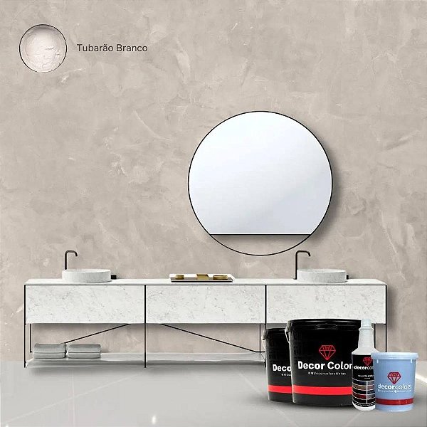 Kit Cimento Queimado Azulejo Tubarão Branco 5 kg