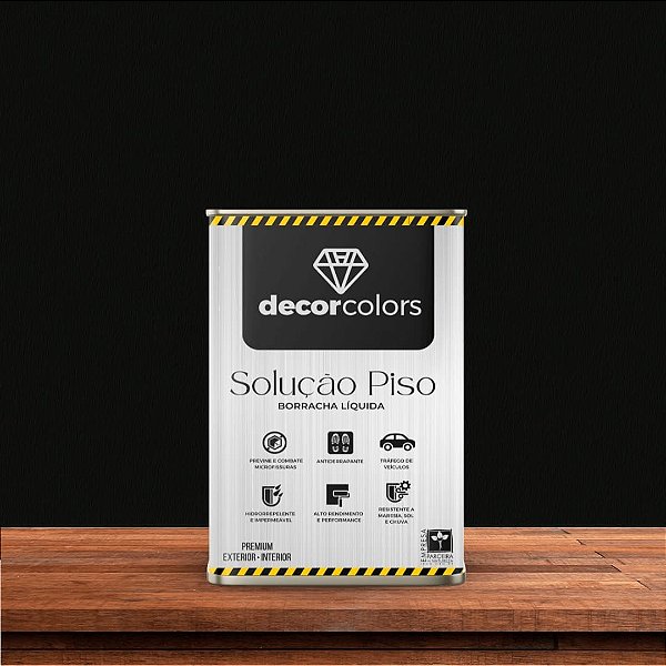 Tinta Borracha Líquida Piso 18 Litros Preto Decor Colors