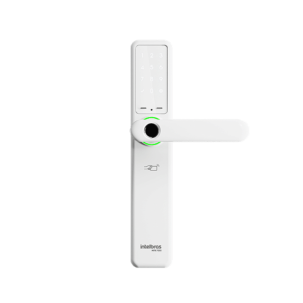 Fechadura Digital de Embutir com Maçaneta MFR 7000 Branca