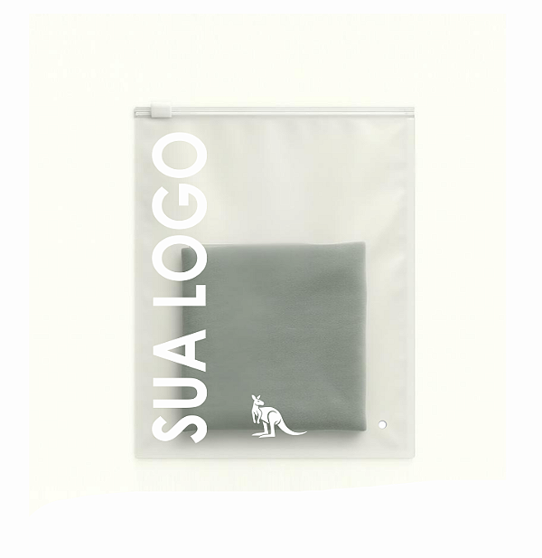 Saco ziplock trilho branco 20x30 Personalizado