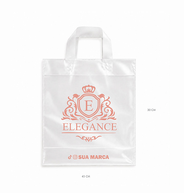 Sacola alça fita 30x45 Personalizada