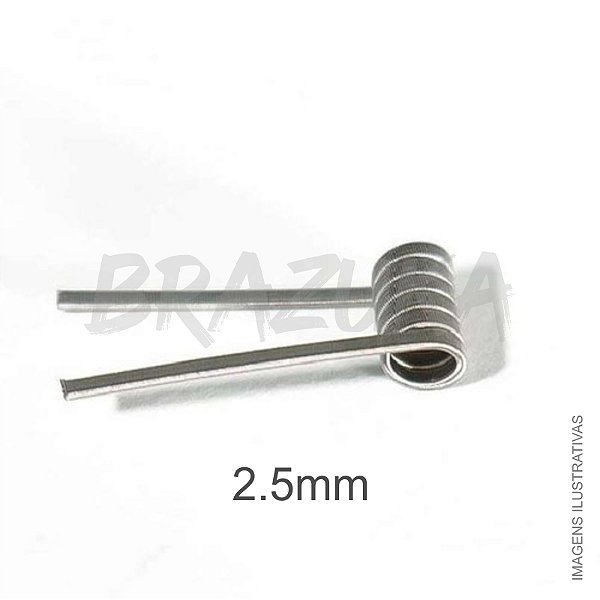 COIL FUSED CLAPTON NI80 2,5MM 0.32 OHM - 8 UND
